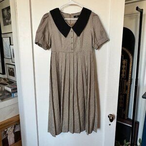 Brown Chelsea Collar Dress sz S